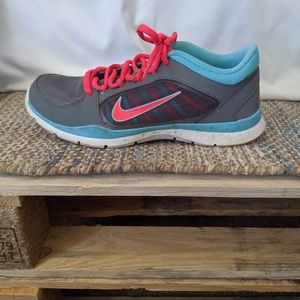 Neon Pink and Blue Nike Sneakers